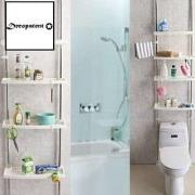 Decopatent® Telescopische 4 laags Opbergrek voor boven Toilet - Hoogte...