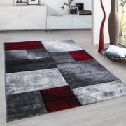 Tapijtenloods Hawaii Vloerkleed Grijs / Rood Laagpolig- 120x170 CM