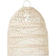 J-line - Lampkap Golven Rotan Wit - 40x40x45cm