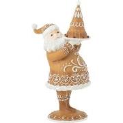 J-line - Peperkoek Kerstman Cake Resine Bruin - 22.5x16.5x43cm