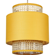 Beliani BOERI - Hanglamp-Natuurlijk-Polyester, Rotan, Katoen