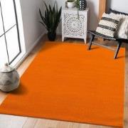 Tapijtenloods Uni Effen Laagpolig Vloerkleed Modern Oranje- 160x230 CM