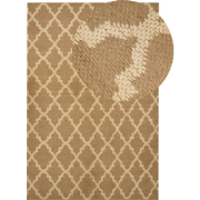 Beliani MERMER - Gevlochten-Beige-Jute