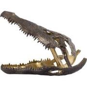 PTMD Lizee Brass Casted Alu Crocodile Head Statue L