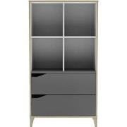 Bibliotheek 2 Lades 4 Nissen L70 x H130 cm - Genius