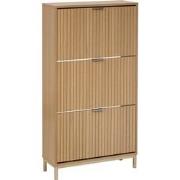 Schoenenkast Tasso 3 lades 24x63x131 cm - voor 18 paar - Bruin