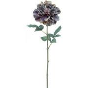 Tige de Dahlia Waterlily - Gris et mauve / 58 cm