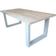 Wood4you - Eettafel New England geschaafd vuren - Wit