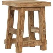 MUST Living Stool Tuscany rectangular,45x35x30 cm, rustic recycled tea...