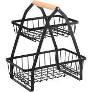 Decopatent - 2-Laags Fruit Etagere Fruitschaal - Fruitschaal Rechthoek...