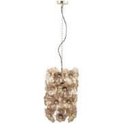 PTMD Julina Ronde Hanglamp Bloem - H73 x Ø36 cm - Metaal - Goud