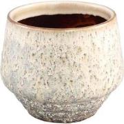 PTMD Merty Ronde Bloempot - H13 x Ø15 cm - Keramiek - Crème