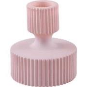 PTMD Gynna Ronde Kandelaar - H9 x Ø8 cm - Glas - Lichtpaars