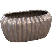 PTMD Bodi Bloempot - 25 x 15 x 12 cm - Keramiek - Brons