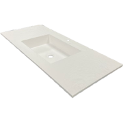 Composiet wastafel Solid 107x46cm Leisteen Wit RAL9003