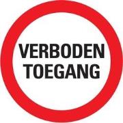 Deco verboden toegang 300 mm