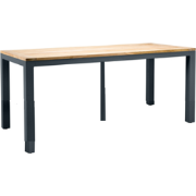 Suns Monte Vari Dining Tafel Matt Royal Grey Met Teak Top 180 x 100 cm