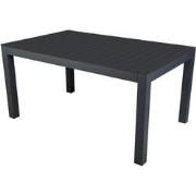 Midori low dining table 148x90 cm aluminium dark grey