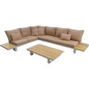 Funsui loungeset XL salix 345x275 cm inclusief terracotta kussens