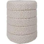 Poef Rosa Naturel 53 x ø43 cm