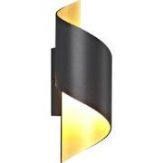 HELIX Wandlicht zwart / goud G9 excl (max 40W)