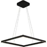 GURI LED pendel 60x60cm 64W 3000K zwart dimbaar
