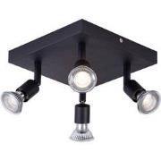 RUNE 4L sqr GU10 LED 4,3W dim incl. zwart