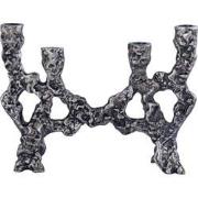 PTMD Danille Silver Casted Alu Candleholder Dented