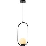 QUVIO Hanglamp glas langwerpig zwart - QUV5123L-BLACK