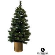 Kerstboom Excellent Trees® Husby 90 cm in Pot met 80 LED lampjes op ba...