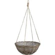 Mica Decorations Marcia Mand - 50x50x22 cm - Rotan - Grijs