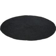 J-Line - Tapijt Rond Jute Zwart - 150x150x1cm