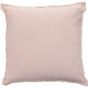 J-Line - Kussen Stonewashed Linnen  Roze - 45x45x2cm