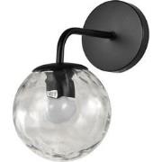 QUVIO Wandlamp - Glazen bol - Metaal - Glas - Zwart