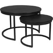 Starfurn Salontafel Otik Black Oak | 70 cm | set van 2