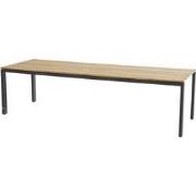 Goa Tafelframe Antracite Met Tafelblad Teak 280 x 95 cm