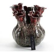 Villa Pottery  Zwart 5x tuit vaas Quito