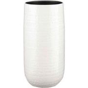 Mica Decorations Floyd Ronde Vaas - H50 x Ø25 cm - Keramiek - Wit