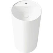 Vrijstaand composiet wastafel Florida ?39x87cm mat wit - met kraangat