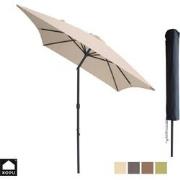 Kopu® Sevilla Parasol Rechthoek 200x300 cm met Hoes - Balkonparasol Cr...