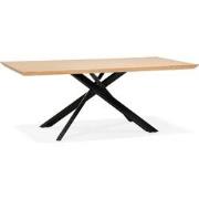 Eettafel met centrale x-vormige poot WALABY beige