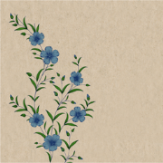 Mijn Stijl - Servetten Bloem blauw