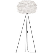 Eos large vloerlamp white - met tripod zwart - Ø 65 cm