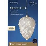 MicroLED denappel d15h21 cm frost kerst