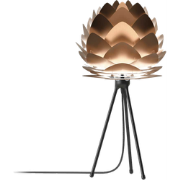 Aluvia Mini tafellamp brushed bronze - met tripod zwart - Ø 40 cm