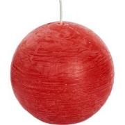 Rustic sphere candle 80 red