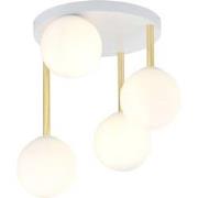 retro plafondlamp Martini Wit 4-lichts