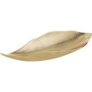 J-line - Plateau Blad Aluminium Goud Small - 34x12x6cm
