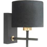 Landelijke Metalen Highlight Torcia E27 Wandlamp - Zwart