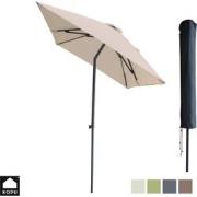 Kopu® Leon Parasol Rechthoek 150x250 cm - Balkonparasol met Hoes - Cre...